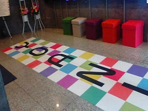 GAマット　店舗PR用の設置例写真